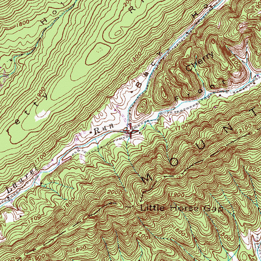 Topographic Map of Front Hollow, TN