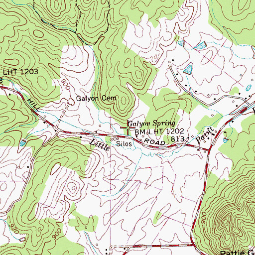 Topographic Map of Galyon Spring, TN