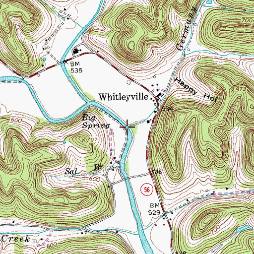 Topographic Map of Germany Branch, TN
