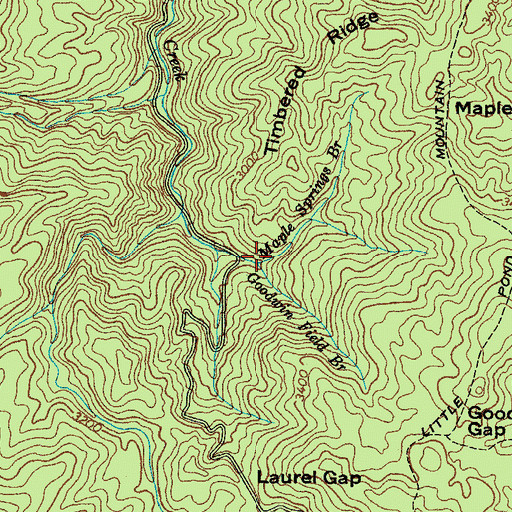 Topographic Map of Goodwin Field Branch, TN