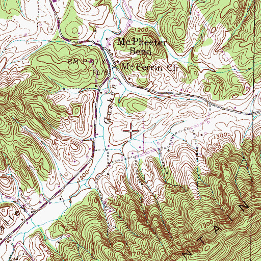 Topographic Map of Goshen Valley, TN