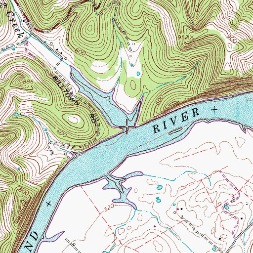 Topographic Map of Hensley Creek, TN