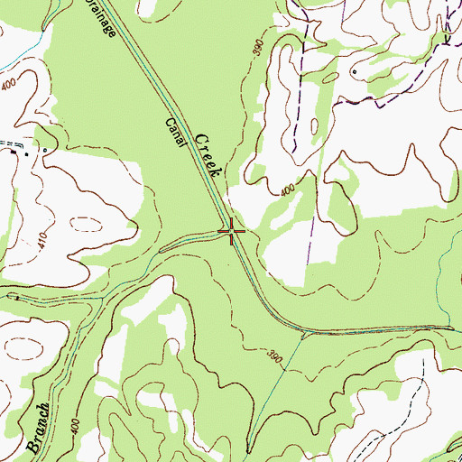 Topographic Map of Hillard Branch, TN