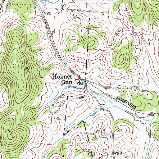 Topographic Map of Holmes Gap, TN