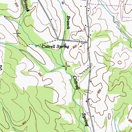 Topographic Map of Huckleberry Branch, TN
