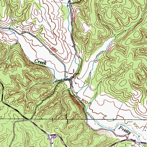 Topographic Map of James Hollow, TN