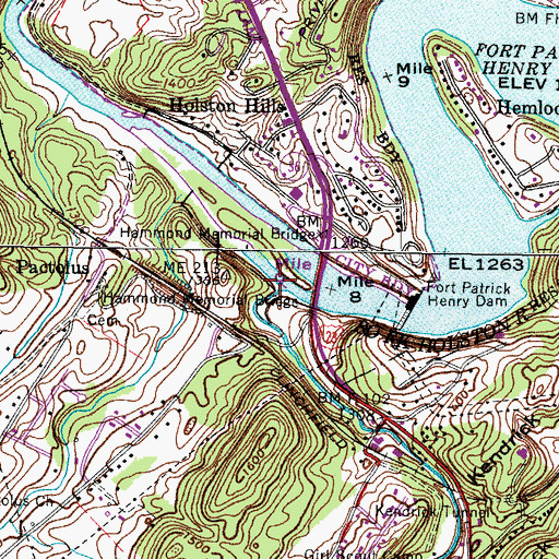 Topographic Map of Kendrick Creek, TN