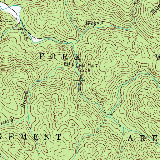 Topographic Map of Laurel Fork Trail, TN