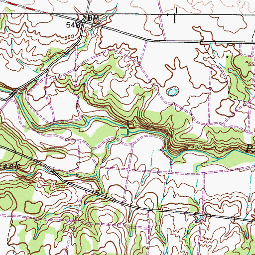 Topographic Map of Little Creek, TN