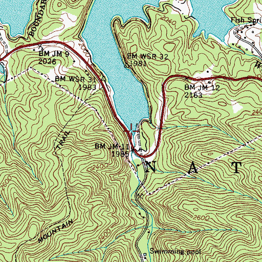 Topographic Map of Little Stony Creek, TN