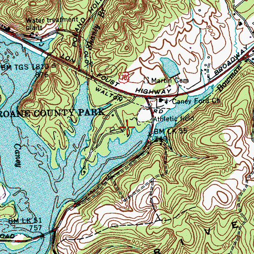 Topographic Map of Margrave Valley, TN