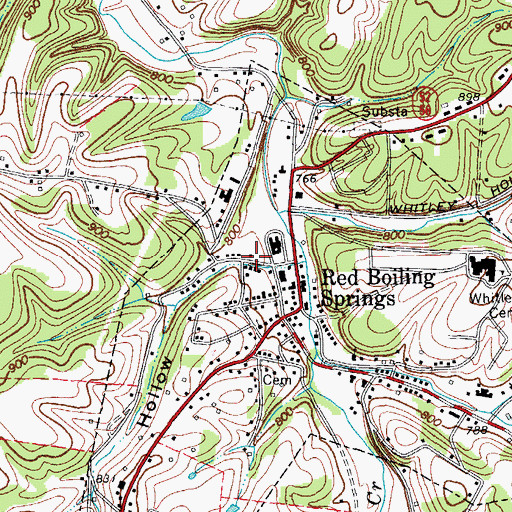 Topographic Map of McClure Hollow, TN