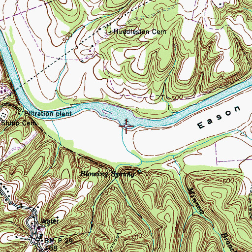 Topographic Map of Minnow Branch, TN