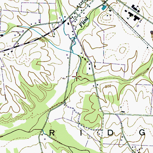 Topographic Map of Mulepen Creek, TN