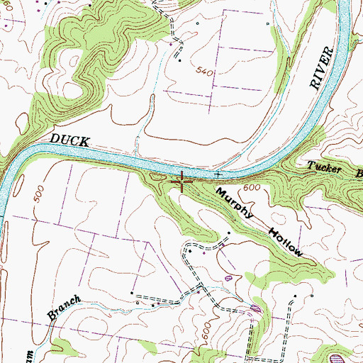 Topographic Map of Murphy Hollow, TN