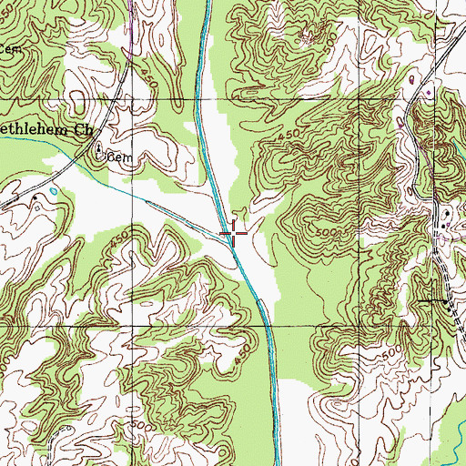 Topographic Map of Neil Ditch, TN