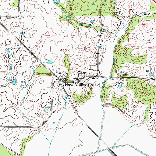 Topographic Map of New Valley Church, TN