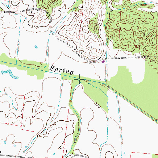 Topographic Map of Pence Branch, TN