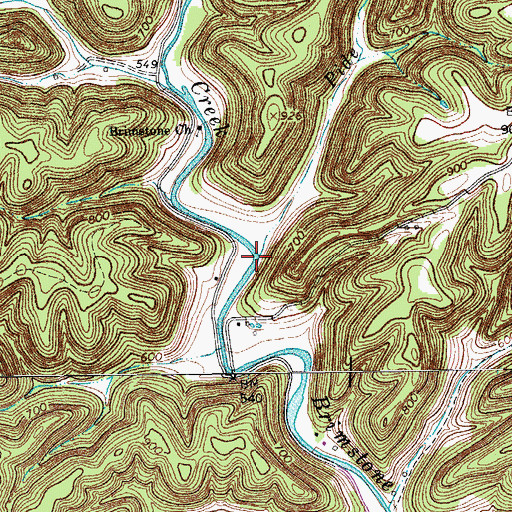 Topographic Map of Pide Branch, TN