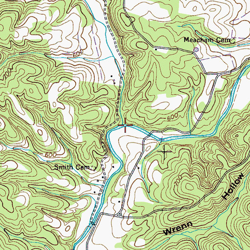 Topographic Map of Plunders Creek, TN