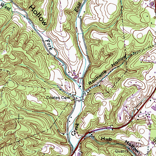 Topographic Map of Puckett Hollow, TN