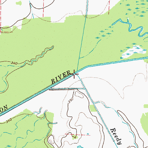 Topographic Map of Reedy Creek, TN
