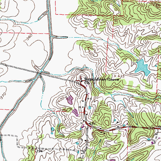 Topographic Map of Republican Grove Missionary Baptist Church, TN