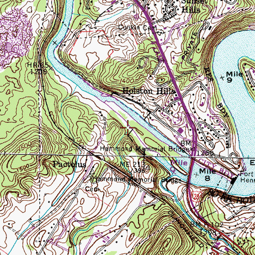Topographic Map of Rock Springs Branch, TN