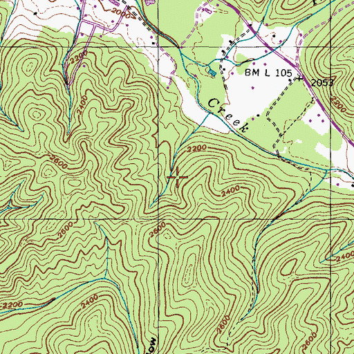 Topographic Map of Appalachian Flying Service Number One Airport (historical), TN