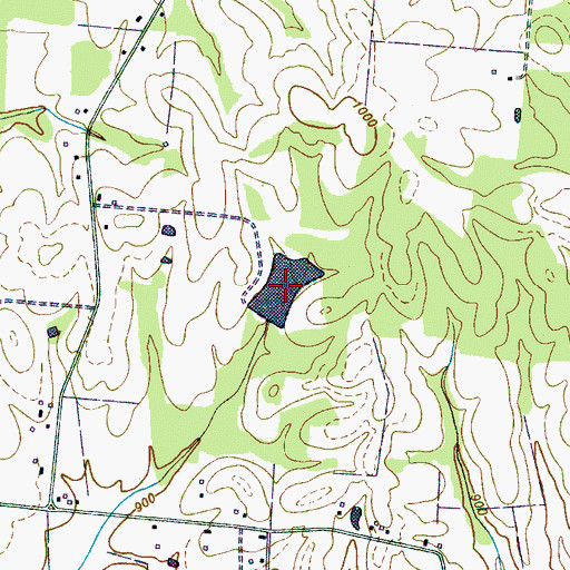 Topographic Map of Steelman Lake, TN