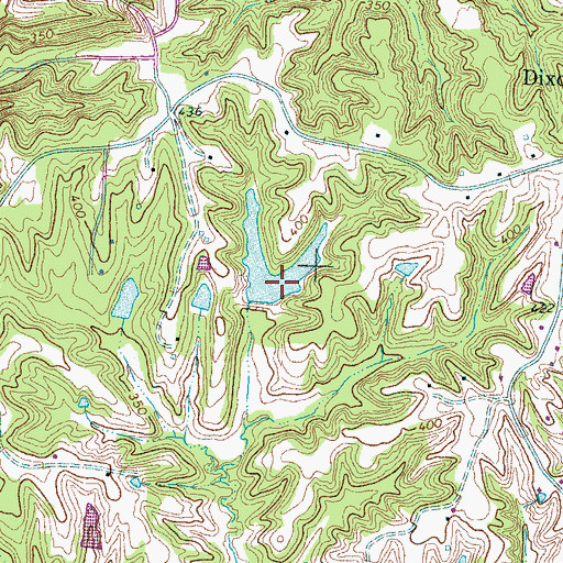 Topographic Map of Rays Lake, TN
