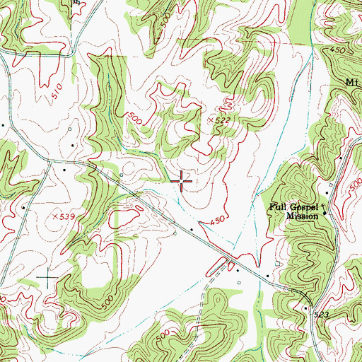 Topographic Map of Robert Haney Dam, TN