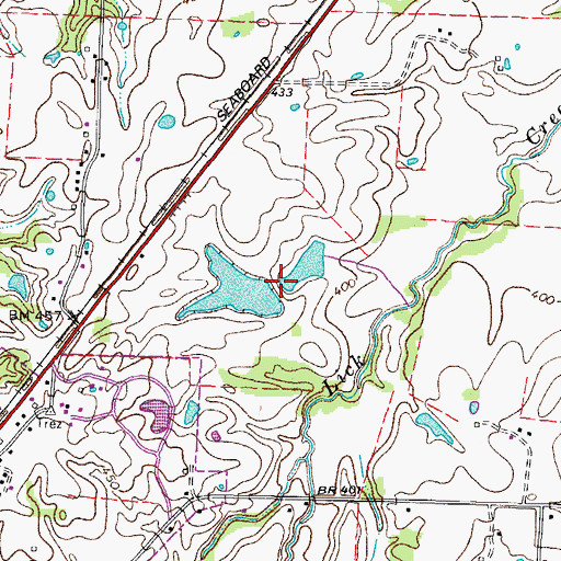 Topographic Map of Shoof Lake Dam, TN