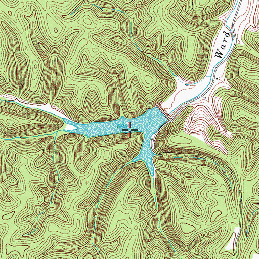 Topographic Map of Jennings Creek Lake Number Eighteen, TN