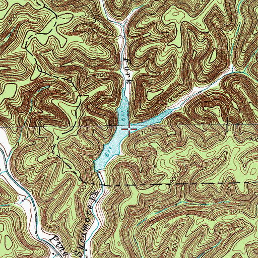 Topographic Map of Lake Site Number Four, TN