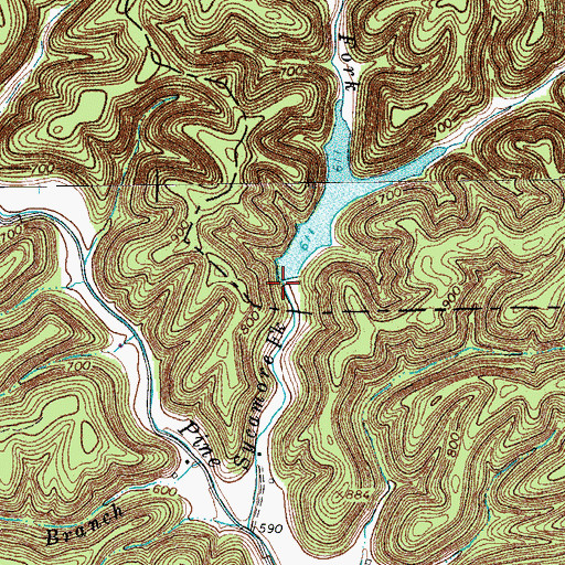 Topographic Map of Jennings Creek Watershed Dam Number Four, TN