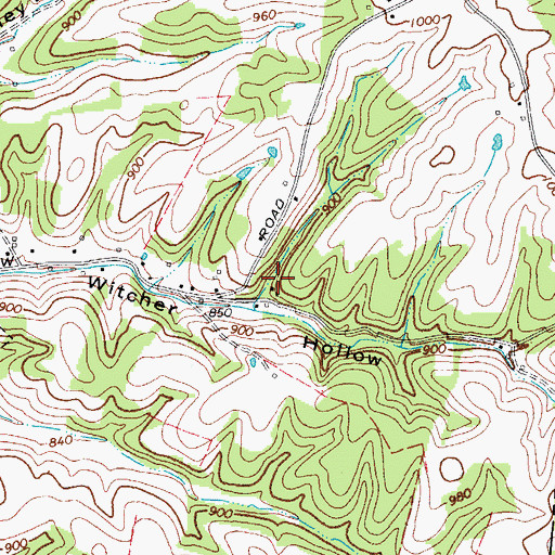 Topographic Map of Red Boiling Springs Dam Number One, TN