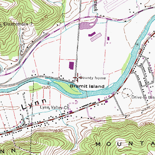 Topographic Map of Carter County Home (historical), TN