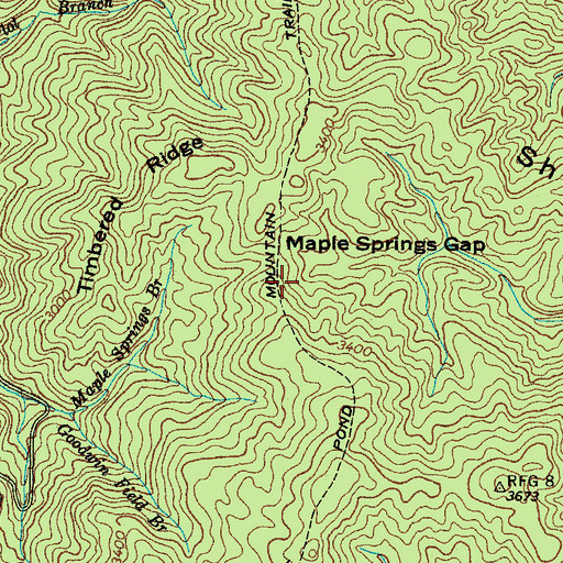Topographic Map of The Divide, TN
