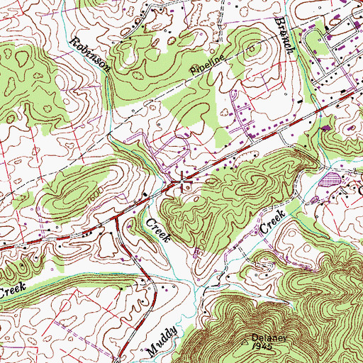 Topographic Map of Cantrell (historical), TN