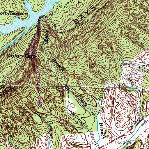 Topographic Map of Eastman Recreation Area, TN