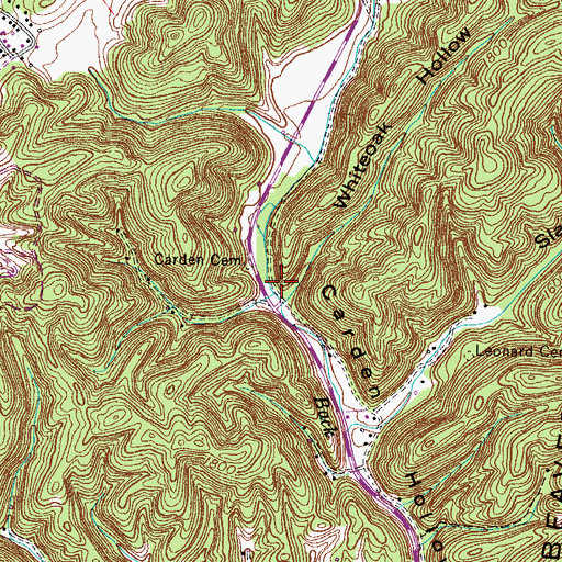 Topographic Map of Ferndale School (historical), TN