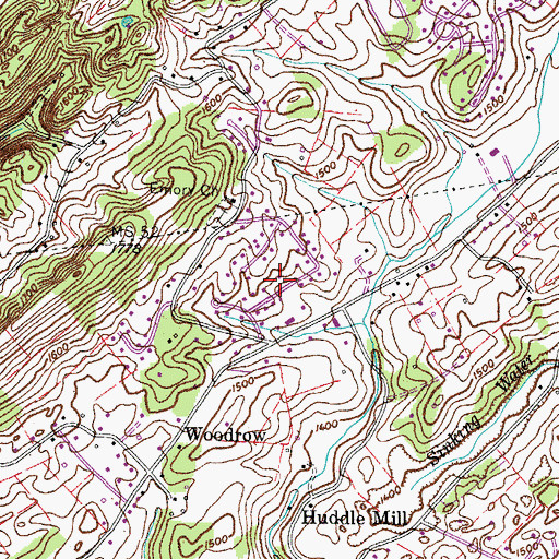 Topographic Map of Lake Park, TN