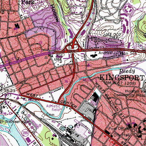 Topographic Map of Petlier (historical), TN
