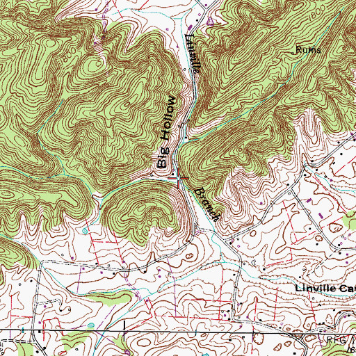 Topographic Map of Ross Hollow, TN