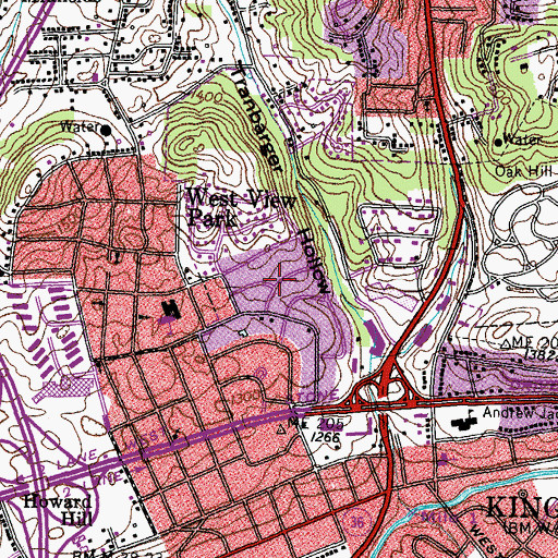 Topographic Map of Sevier Terrace, TN