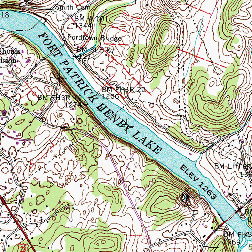 Topographic Map of Talley Island (historical), TN