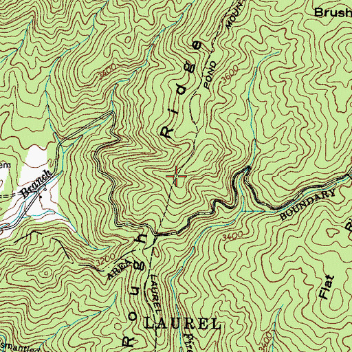 Topographic Map of Rough Ridge, TN