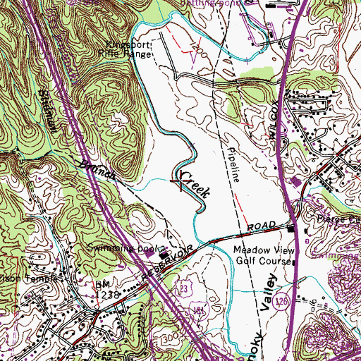 Topographic Map of Stidman Branch, TN