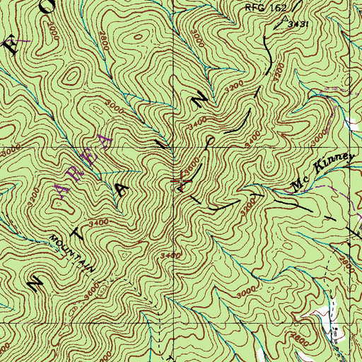 Topographic Map of Stone Mountain, TN